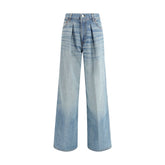 Haikure Light Blue Cotton Jeans Denim